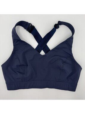 Outdoor Voices Navy Adjustable Cross-Strap Sports Bra S/M DD Cup Athletic Gym